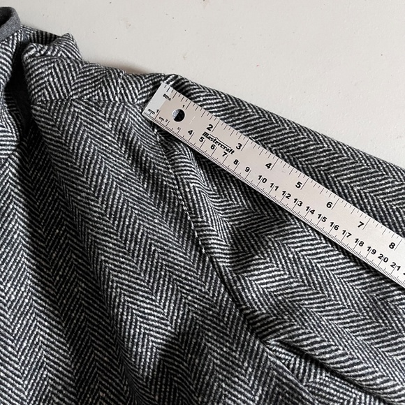 Luciano Barbera Wool Cashmere Herringbone Italy Blazer Coat Jacket Men's Size 56 - Picture 11 of 13